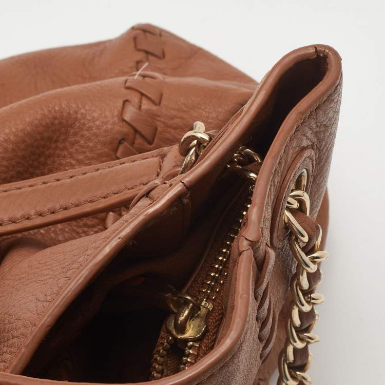 Pre Owned Tory Burch Brown Leather Marion Tote
