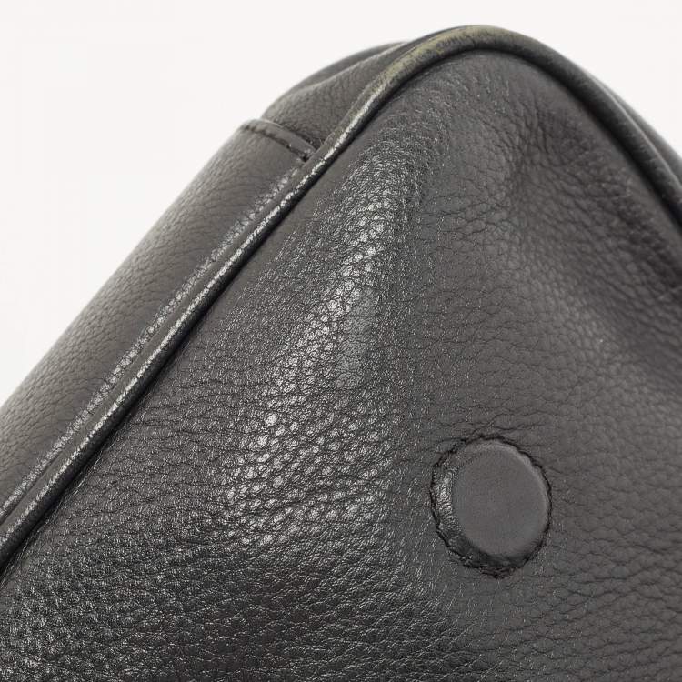 Pre Owned Tory Burch Black Leather Amanda Foldover Crossbody Bag