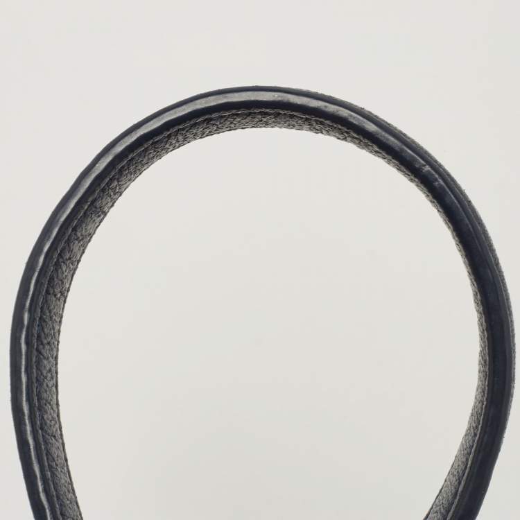 Pre Owned Tory Burch Navy Blue Leather Small Fleming Shoulder Bag