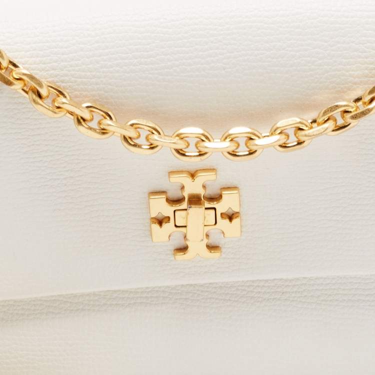 Pre Owned Tory Burch Off White Leather Mini Kira Shoulder Bag