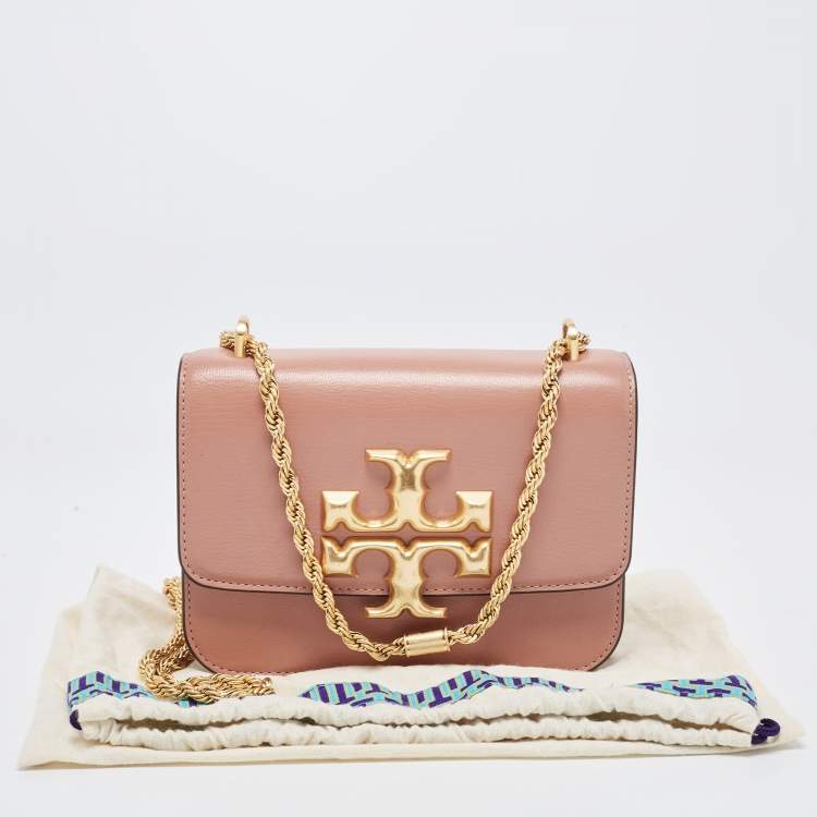Pre Owned Tory Burch Old Rose Leather Small Eleanor Shoulder Bag