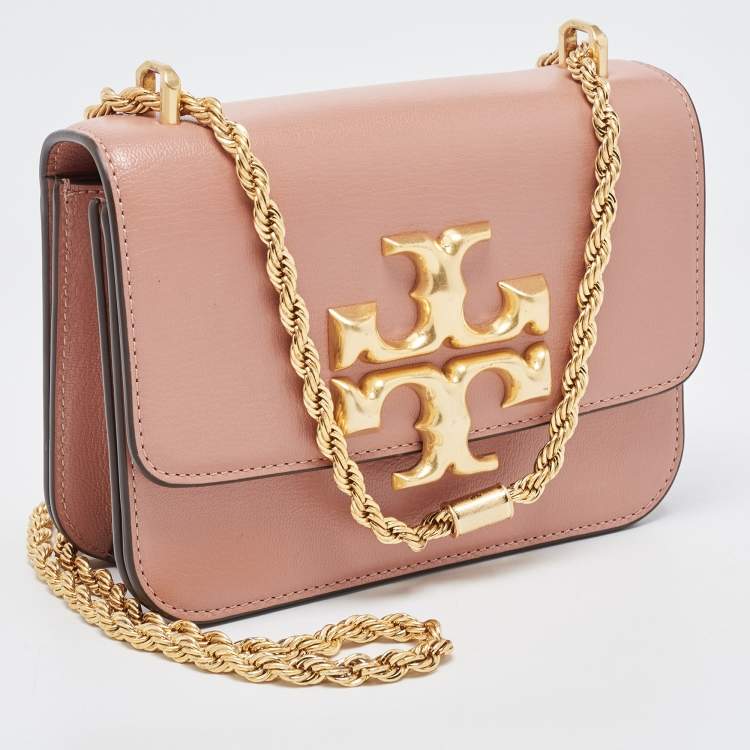 Pre Owned Tory Burch Old Rose Leather Small Eleanor Shoulder Bag