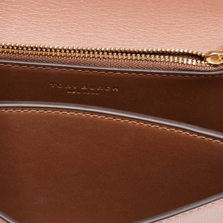 Pre Owned Tory Burch Old Rose Leather Small Eleanor Shoulder Bag