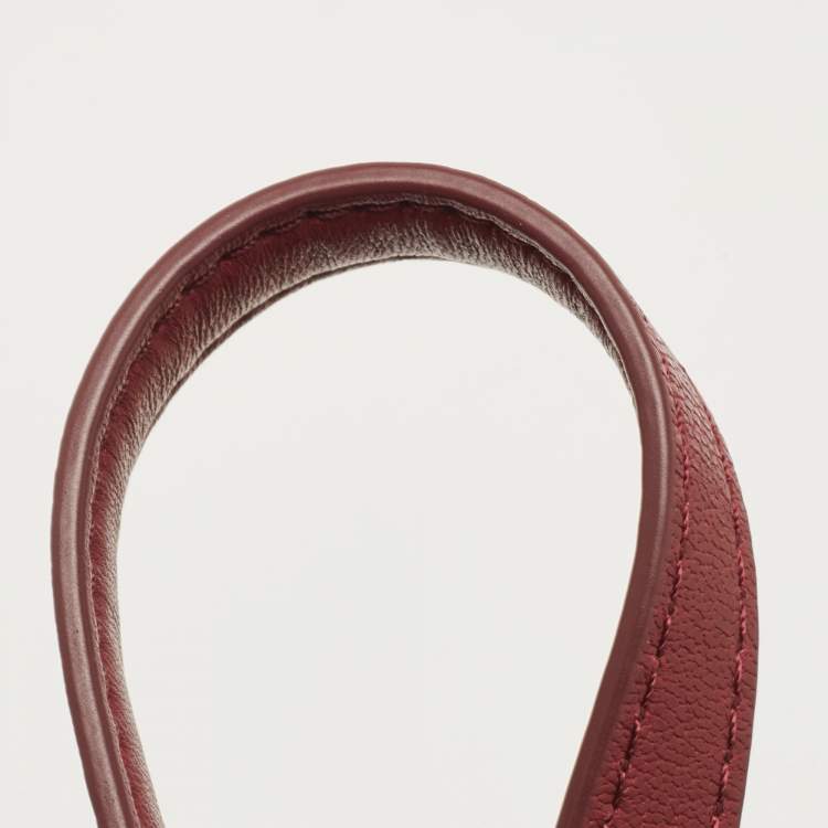 Pre Owned Tory Burch Dark Red Quilted Leather Fleming Chain Tote