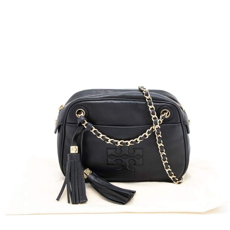 Pre Owned Tory Burch Black Leather Thea Shoulder Bag