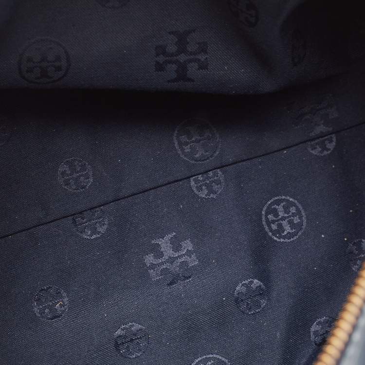 Pre Owned Tory Burch Two Tone Blue Leather Robinson Middy Satchel