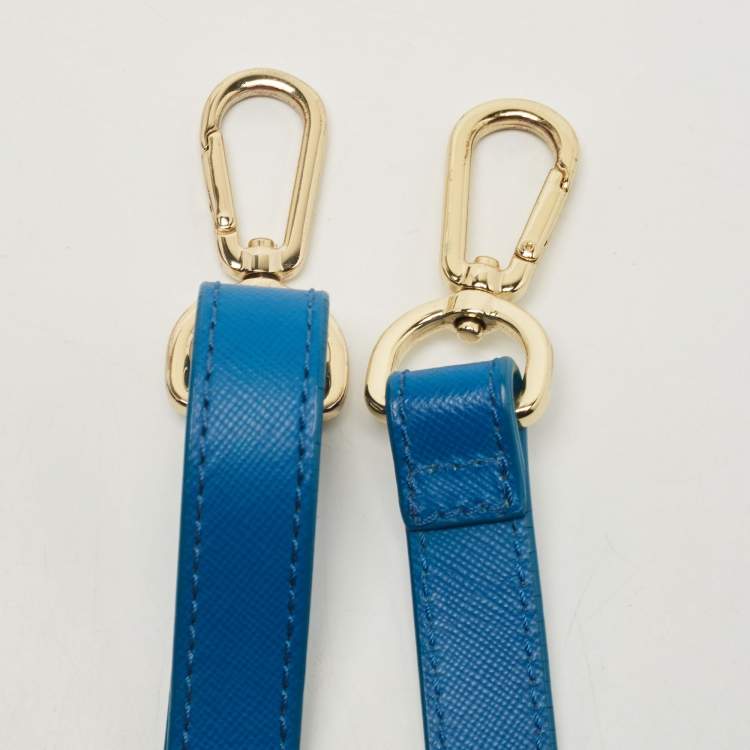 Pre Owned Tory Burch Two Tone Blue Leather Robinson Middy Satchel