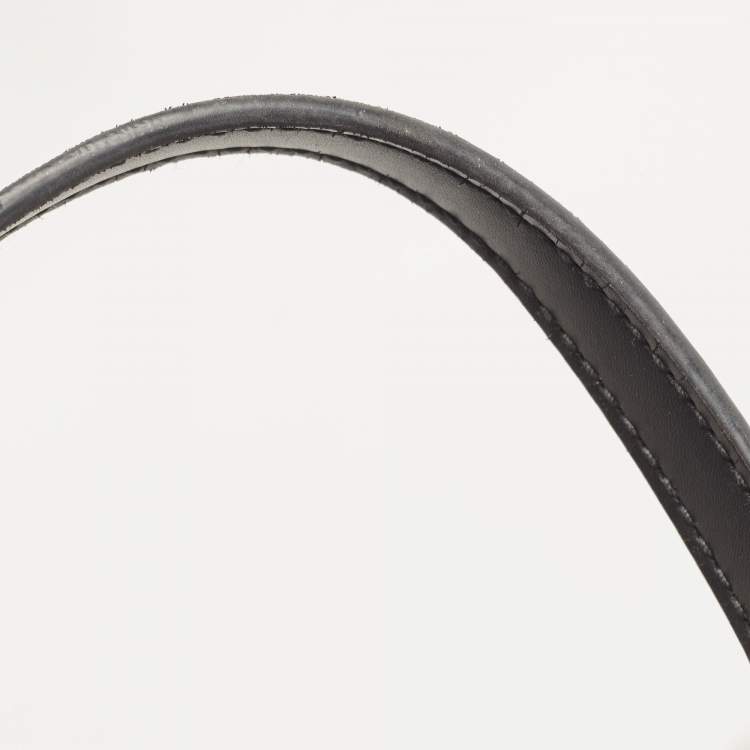 Pre Owned Tory Burch Black/White Gemini Link Coated Canvas and Leather Tote