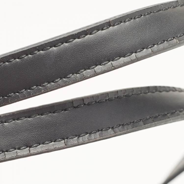 Pre Owned Tory Burch Black/White Gemini Link Coated Canvas and Leather Tote