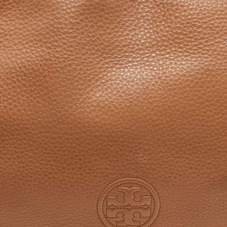 Pre Owned Tory Burch Tan Leather Marion Flap Shoulder Bag