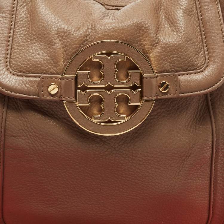 Pre Owned Tory Burch Beige Leather Amanda Hobo