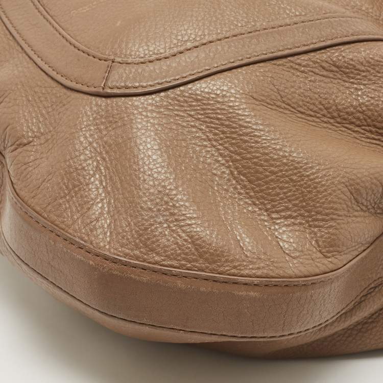Pre Owned Tory Burch Beige Leather Amanda Hobo