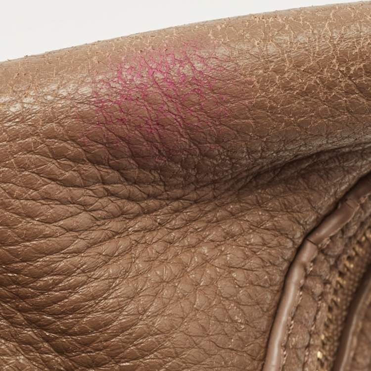 Pre Owned Tory Burch Beige Leather Amanda Hobo