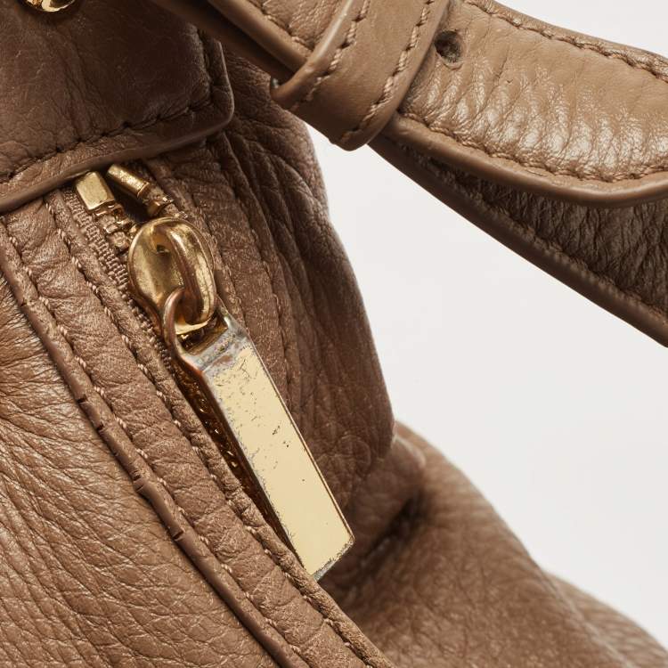Pre Owned Tory Burch Beige Leather Amanda Hobo