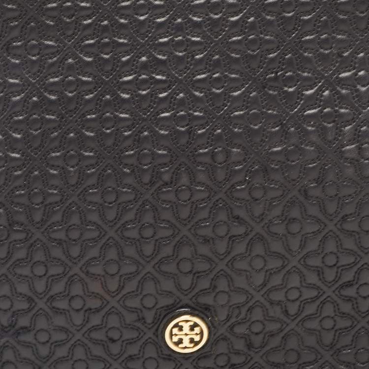 Pre Owned Tory Burch Black Quilted Leather Bryant Shoulder Bag