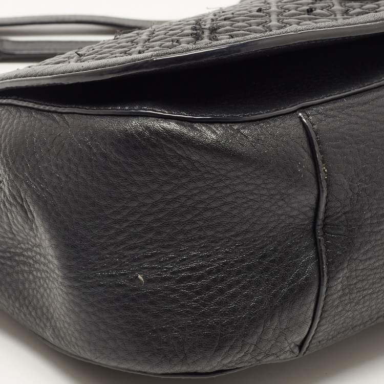 Pre Owned Tory Burch Black Quilted Leather Bryant Shoulder Bag