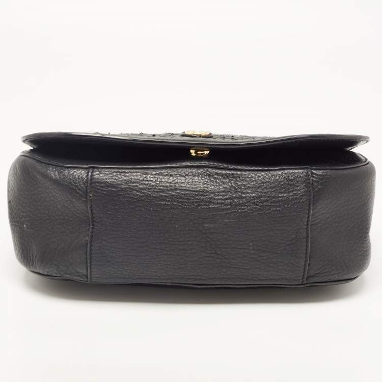 Pre Owned Tory Burch Black Quilted Leather Bryant Shoulder Bag