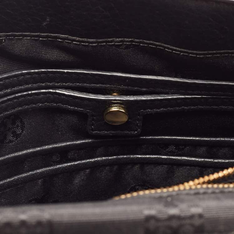 Pre Owned Tory Burch Black Quilted Leather Bryant Shoulder Bag