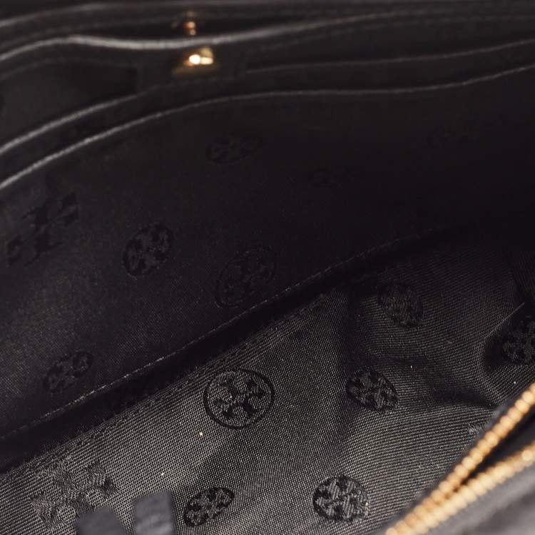 Pre Owned Tory Burch Black Quilted Leather Bryant Shoulder Bag