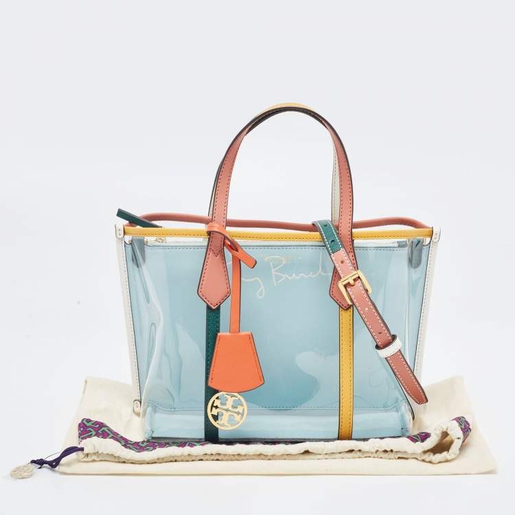 Pre Owned Tory Burch Multicolor PVC and Leather Perry Tote