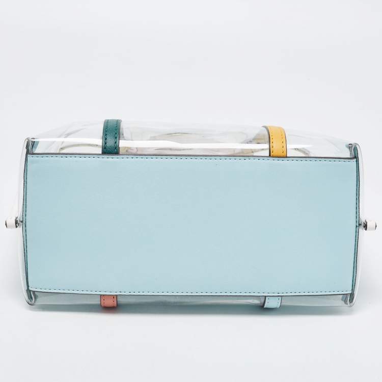 Pre Owned Tory Burch Multicolor PVC and Leather Perry Tote