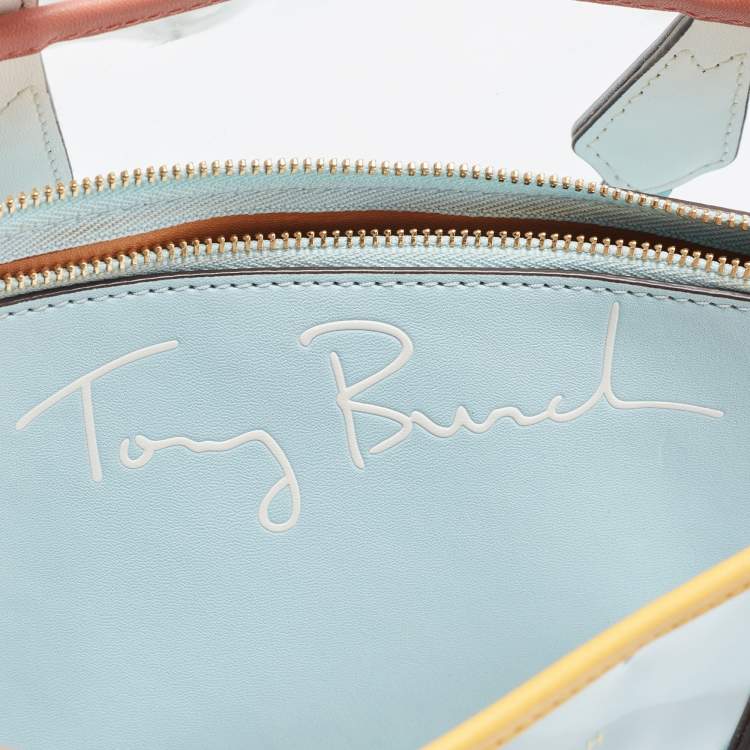 Pre Owned Tory Burch Multicolor PVC and Leather Perry Tote