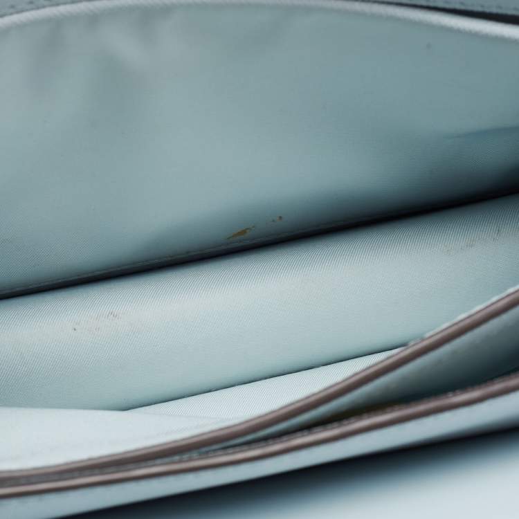 مملوكة مسبقًا Tory Burch Blue Leather Robinson Flap Shoulder Bag