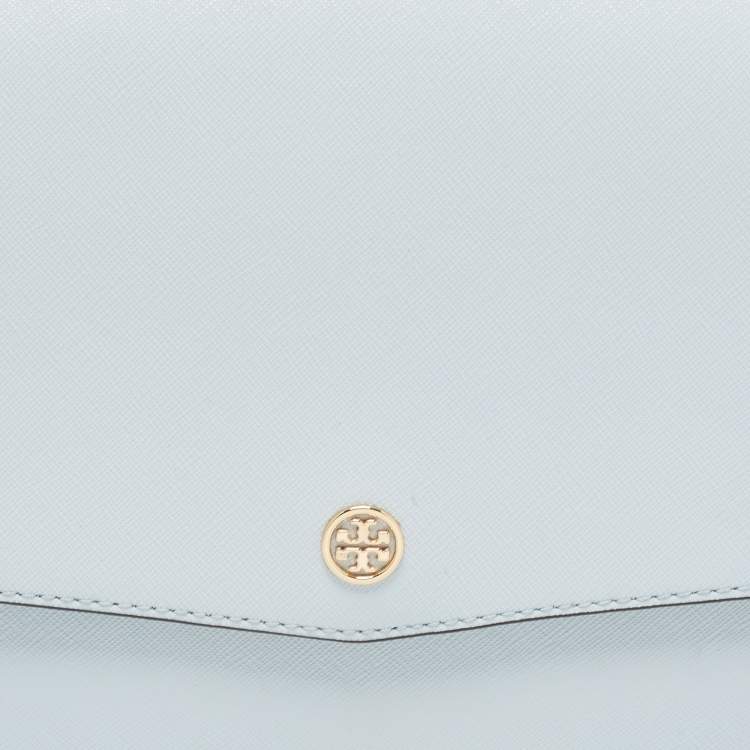 مملوكة مسبقًا Tory Burch Blue Leather Robinson Flap Shoulder Bag