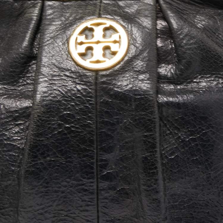 Pre Owned Tory Burch Black Leather Mini Dena Shoulder Bag
