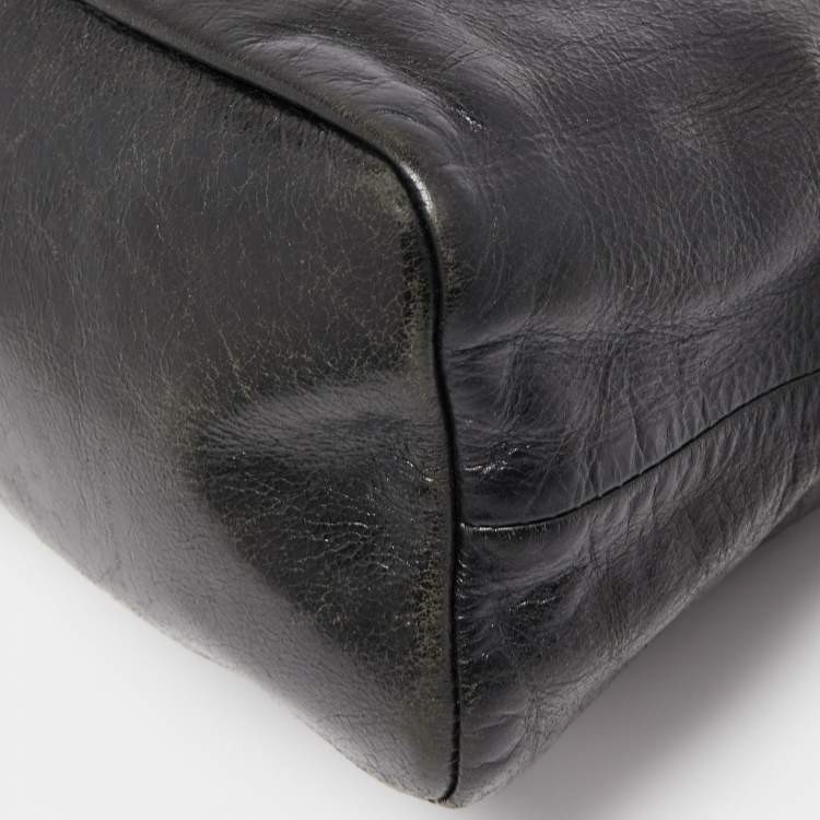 Pre Owned Tory Burch Black Leather Mini Dena Shoulder Bag