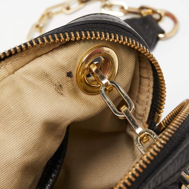 Pre Owned Tory Burch Black Leather Mini Dena Shoulder Bag