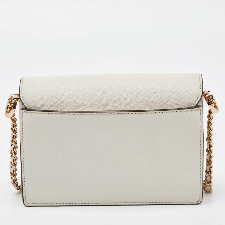 مملوكة مسبقًا Tory Burch Off White Leather Robinson Crossbody Bag
