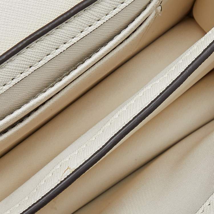 مملوكة مسبقًا Tory Burch Off White Leather Robinson Crossbody Bag