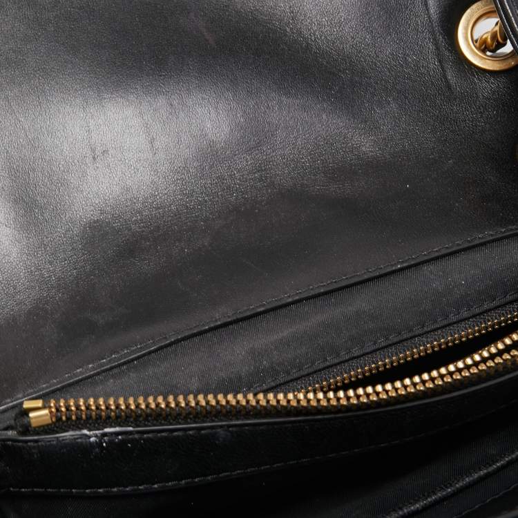 Pre Owned Tory Burch Black Leather Fleming Soft Shoulder Bag