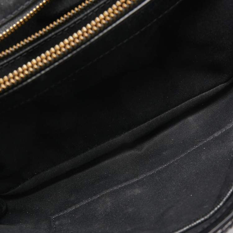 Pre Owned Tory Burch Black Leather Fleming Soft Shoulder Bag