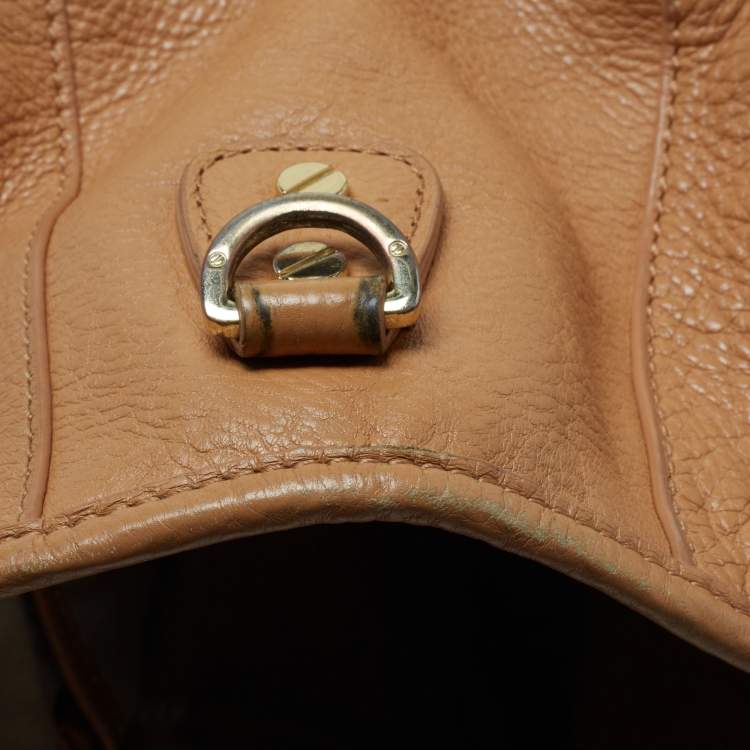 Pre Owned Tory Burch Tan Leather Amanda Hobo