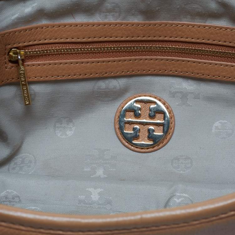 Pre Owned Tory Burch Tan Leather Amanda Hobo