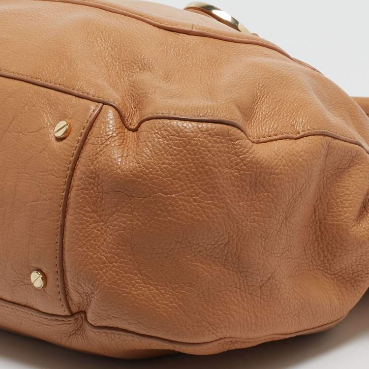 Pre Owned Tory Burch Tan Leather Amanda Hobo