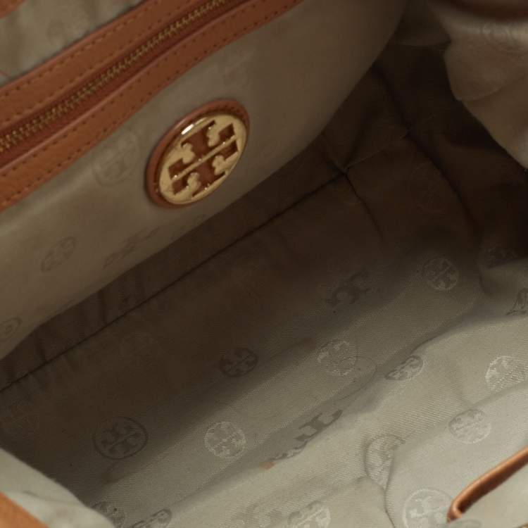 Pre Owned Tory Burch Tan Leather Amanda Hobo