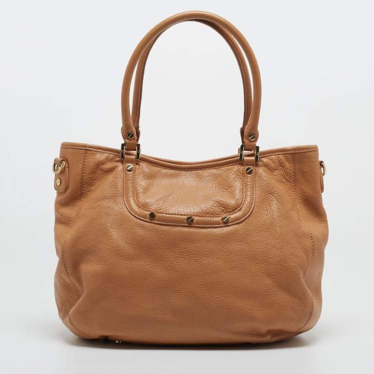 Pre Owned Tory Burch Tan Leather Amanda Hobo