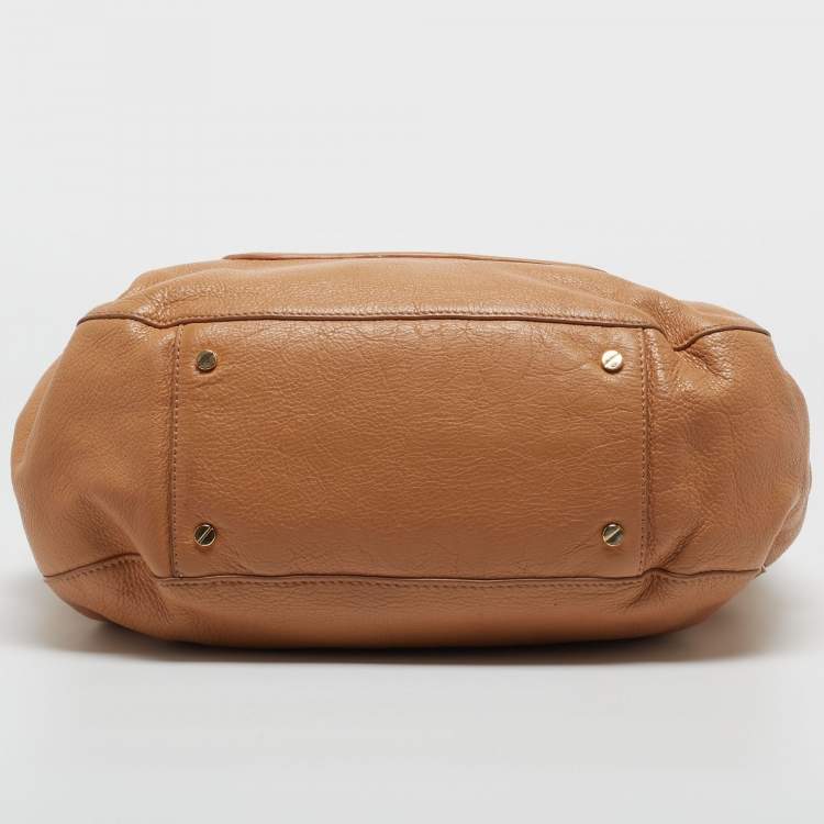 Pre Owned Tory Burch Tan Leather Amanda Hobo