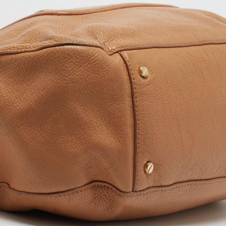 Pre Owned Tory Burch Tan Leather Amanda Hobo