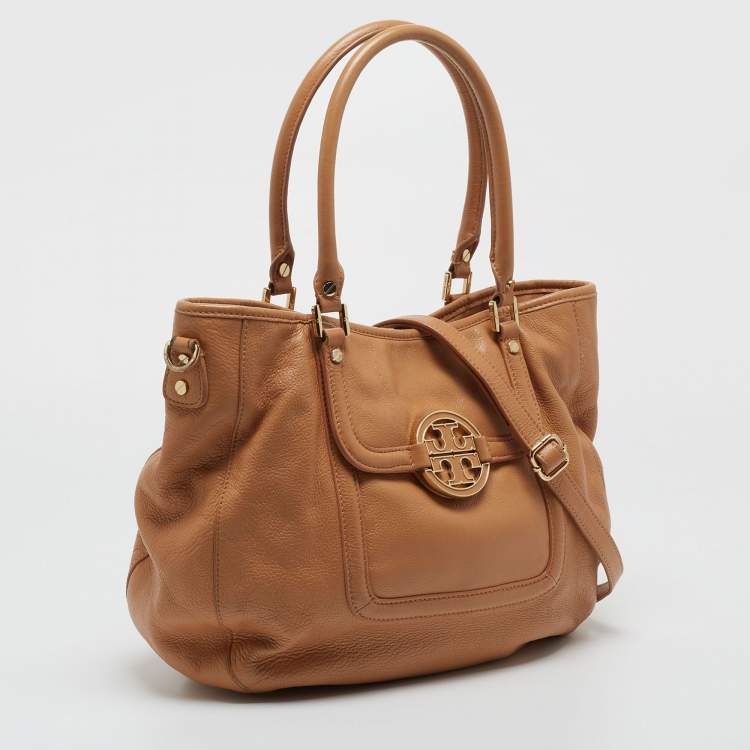 Pre Owned Tory Burch Tan Leather Amanda Hobo