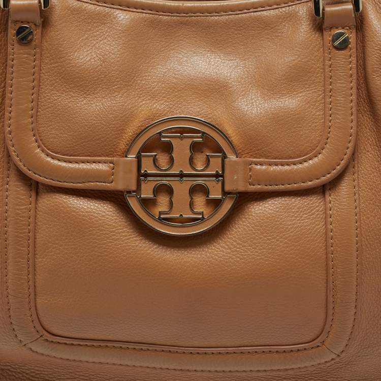 Pre Owned Tory Burch Tan Leather Amanda Hobo