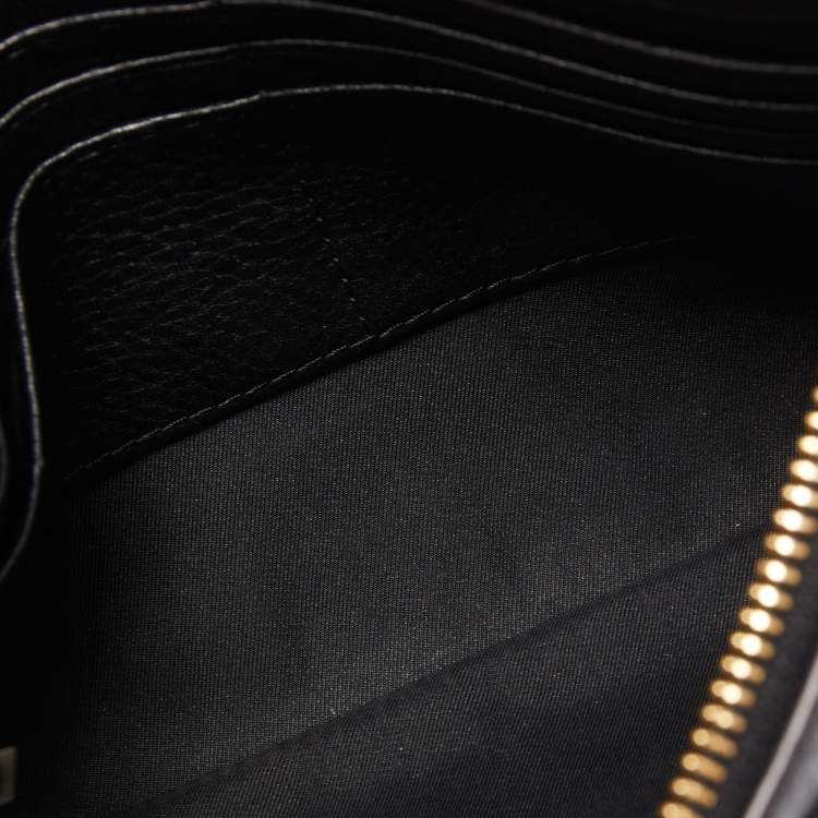 Pre Owned Tory Burch Black Leather Zip Pouch Crossbody Bag