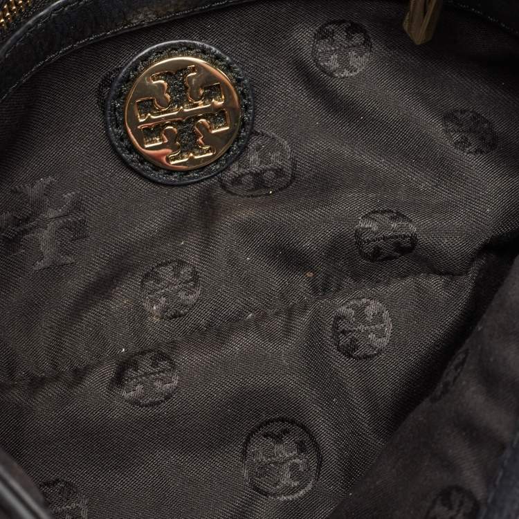 Pre Owned Tory Burch Black Leather Britten Crossbody Bag