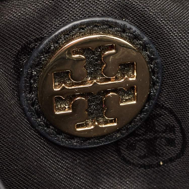 Pre Owned Tory Burch Black Leather Britten Crossbody Bag