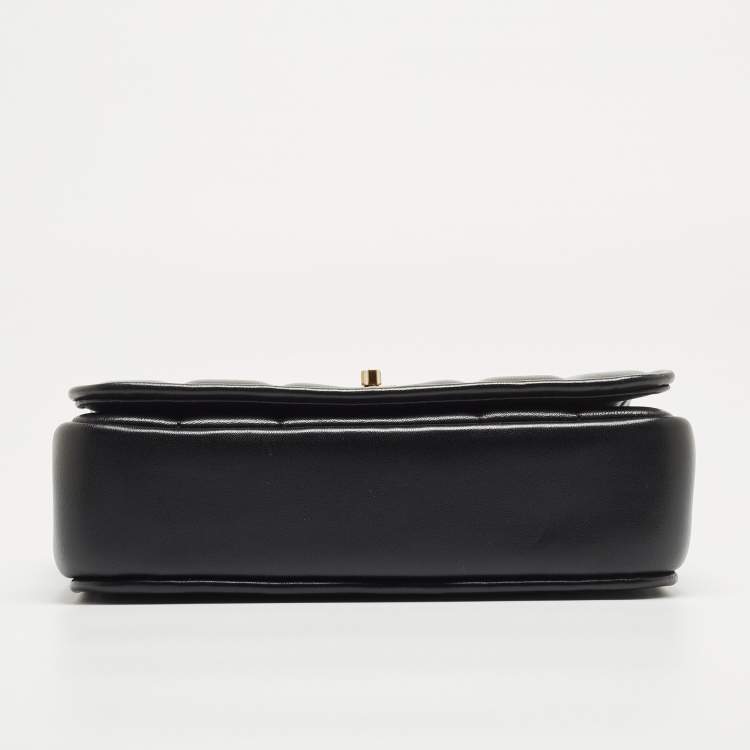 Pre Owned Tory Burch Black Quilted Leather Kira Shoulder Bag