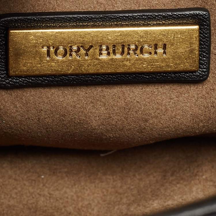 Pre Owned Tory Burch Black Quilted Leather Kira Shoulder Bag