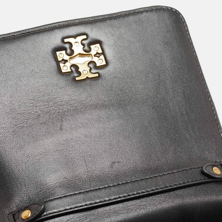 Pre Owned Tory Burch Black Quilted Leather Kira Shoulder Bag